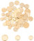 UNICRAFTALE 45pcs 3 Größen 6/8/10mm Golden Flat Round Charms 304 Edelstahl Anhänger Stamping Blank Tag 1.2mm Kleine Loch Charms Für Anhänger Halsketten Jewelrey Making