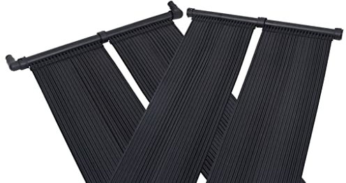 vidaXL 4X Paneles Calentadores Solares para Piscinas Jardín Patio Exterior Calefacción Agua Caliente Sol de Energía Tejado Estante 80x310 cm
