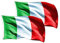 GUSTO 2 Bandiere Italia 90 x 150 cm con 2 Occhielli in Metallo Resistente alle Intemperie e Sbandieramento Tricolore Azzurri Nazionale (Italia - 2 pezzi)