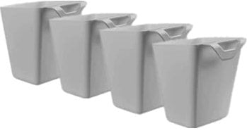 Rikyo 4 Pack Grey Hanging Cup Holders, Plastic, 12x9x6 cm, Hanging Storage Organizer, Office, Classroom, Kitchen