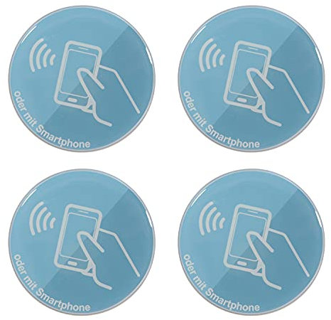 BIKE-label Schild 3D Aufkleber Dm 70 mm 4 Stück kontaktlos zahlen Smartphone 900210VE