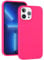 ARSUNOVO iPhone 13 Pro Max 6.7 Case, Slim Shockproof Liquid Silicone Bumper Cover, Anti-Scratch Protective Rubber Gel - Hot Pink