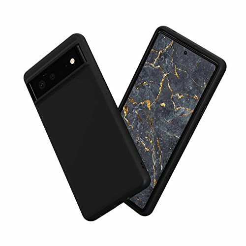 RhinoShield Case kompatibel mit [Google Pixel 6] | SolidSuit - Stoßdämpfende & schlanke Schutzhülle mit Premium Finish - 3.5 Meter Fallschutz - Klassik Schwarz