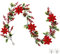 SOMYTING 1 Pièces Baie Noël Houx Rouge Guirlande Deco avec Feuilles Rouge pour Cheminée Escalier Table à Dinner Artisanat Décor
