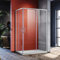 SONNI Box Doccia Quadrato 100x70 cm,Cabina Doccia con Angolare Apertura Scorrevole,Vetro Temperato 5 mm Profilo in Alluminio