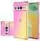 Jhxtech for Pixel 7 Pro Case, Google 7 Pro GP4BC GE2AE Case, Clear Gradient Case Anti Scratch TPU Cover Protective Case for Google Pixel 7 Pro (pink/gold)