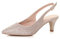 AJVANI Womens Ladies Low Heel 50s Slingback Buckle Pointed Open Back Shoes Size 5 38