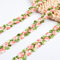 URROMA Rosenblüten-Spitzenborte, 4,5 m, grüne Blätter, Stickapplikation für Hochzeitskleid, florale Spitzenborte zum Nähen, Basteln, für Heimdekoration, 1,8 cm