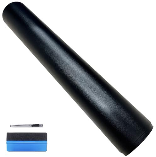 NewL, Pellicola autoadesiva per car wrapping, in vinile, senza bolle, con rilascio dell’aria, decalcomania fai da te per auto, moto e altri veicoli, nero satinato opaco, 30 cm x 100 cm