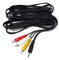 DRUT 5m 3.5mm 4 Pole Jack Plug to 3 x RCA Phono Composite Audio Video AV AUX Lead Cable 16.5ft