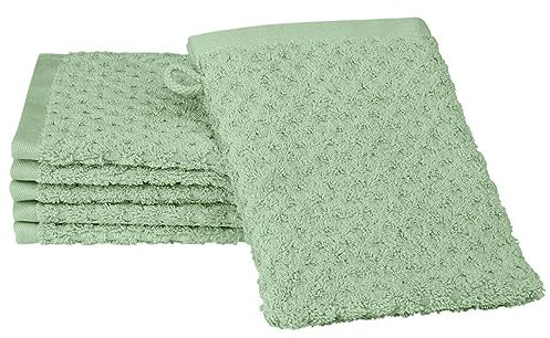 Ross Uni-Walk Handtücher Harmony Farbfond Salbei, Waschhandschuh 16x22 cm