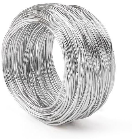 98.4 Feet 3mm Aluminum Wire, Bendable Metal Craft Wire, Armature Wire for Sculpting, Making Dolls Skeleton DIY Crafts (Silver, 30 m x 3 mm, 1 Roll)