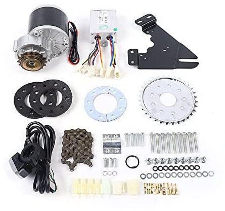 LNINNERY Ebike Umbausatz Hinterrad Vorderrad Kit 350W 24V/36V für E-Bike-Elektro-Bike-Roller (36V 350W Dreh Gas/Twist Throttle)