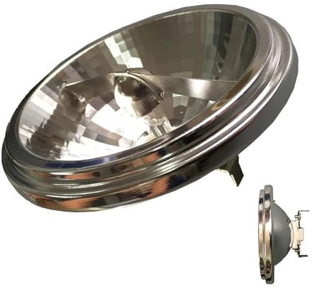 ADZJOY Tazza con Lampada alogena AR111 G53 Tazza in Alluminio QR111 Bianco Caldo Tazza alogena con Sorgente Luminosa AR111 Bean Gall 12V 35W 50W 75W 100W(12V 100W 24°)