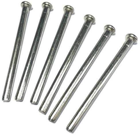 ZDingTech 6pcs 4 inch Interior Door Hinge Pins for Doors 4 Inches Oil Rubbed Bronze Pins Screws Replacement Closing, Silver