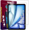 RKINC Protector pantalla [2 Piezas] para iPad Air 11 pulgadas M2 (2024), ipad Air 6, Cristal templado película de vidrio, 9H 0.33 mm [Anti-rasguño][Anti-rotura][Sin burbujas][Garantía de por vida]
