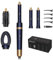 Air Styler Haarstyler 4-in-1,1300W Warmluftbürste Set Mit 110000 U/Min Haartrockner,Curly All in One Airstyler,Multifunktionaler Hairstyler,Zum Styling,Volumisieren,Locken und Glätten(Dunkelblau)