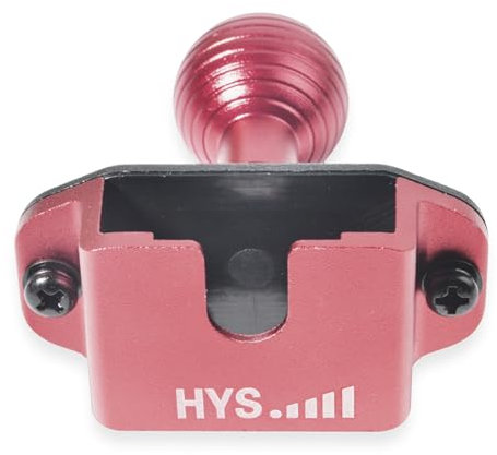 HYS Radio/Mic Holder 25mm/0.98inch Replacement Accessory, Walkie Talkie/Microphone/Mobile Radio Mic 3-in-1 Mount Compatible for Baofeng Quansheng Motorola YAESU Two Way Radio/CB Radio (Red)