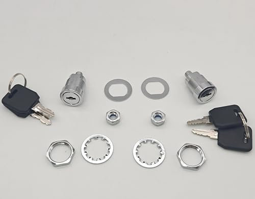 Armstrong Ersatzschlösser für stapelbare Tresore (2er-Pack), Chrom-Finish, direkter Ersatz Schlüsselschlösser für Stack-On und Sentinel Waffenschränke, wetterbeständig mit 4 Schlüsseln und