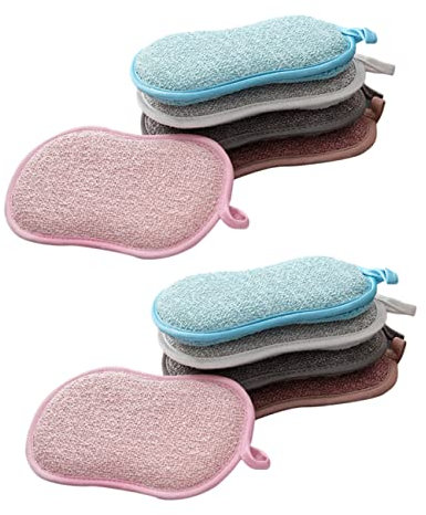 FRCOLOR 10stücke Waschschwämme Für Geschirr Doppelseitige Reinigungspads Aus Schwamm Kratzfreie Spülpads Für Küche Vielseitige Reinigungstools Zufälligen Farben