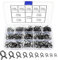 YIXISI 150 Stücke 5-14 mm Schlauchschellen Set, Federclip Schlauchschelle, Kraftstoffleitung Klemme, Kraftstoffleitung Befestigung Schellen, für Auto Motorrad Roller ATV (10 Größen, Schwarz)