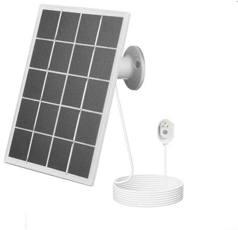 CWOQOCW Solar Panel Charger 10W 5V IP65 Weatherproof Floodlight Camera Magnetic Interface 9.8ft Cable for Arlo Pro 5S Pro 4 Pro 3 Ultra Ultra 2 Pro 3(White)