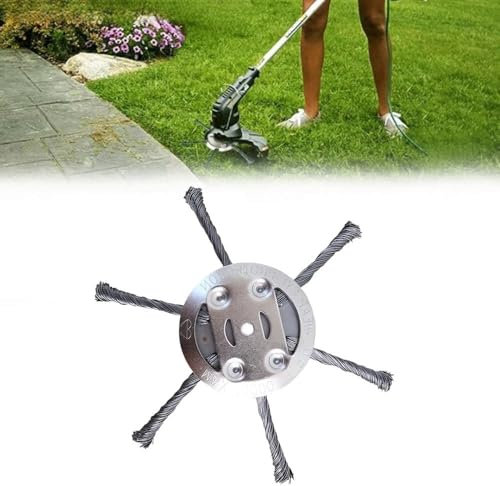 Steel Wire Grass Trimmer Head, String Trimmer Replacement Head, 6Inch Wired Trimmer Blade for Lawn Mower Tray