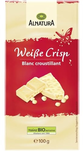 ALANATURA – Chocolat Blanc Croustillant, Texture Fondante et Croquante, Plaisir Gourmand (Tablette 100g) - Le lot de 4