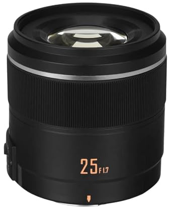 lentille, Objectif à focale Fixe 25 mm F1.7 à Mise au Point Automatique et Manuelle, Compatible avec Les appareils Photo Olympus G95, GF9 et GX9 (Monture M4/3).