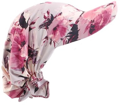 Pluto & Fox Berretto con visiera da donna fazzoletto floreale turbante con visiera Beanie Cancro Chemioterapia Chemo Oncologico Notte Perdita di Capelli