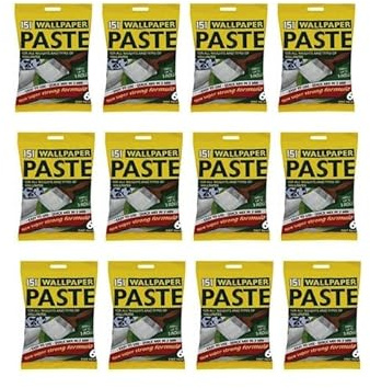 151 Wallpaper Paste for All Types of Wallpaper, Super Strong Formula, Quick Mix, 6 Pint Pack, 12 Pack