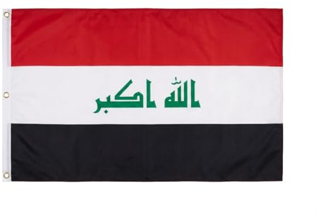 Flaggenfritze® Irak Flagge 150 x 250 cm - imposante irakische XXL Nationalfahne + Gratis Aufkleber