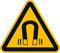 Aufkleber Warnschild Warnung vor magnetischem Feld 10cm sl Folie