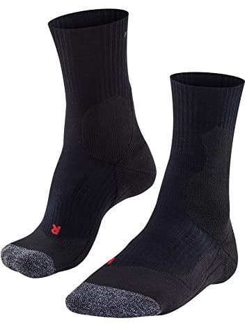 FALKE Herren Tennissocken TE2 M So Baumwolle Funktionsmaterial antiblasen 1 Paar, Schwarz Black 3000, 42-43