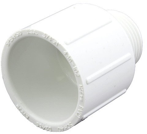 Lasco 436-213BC 1.5 MPT x 2 Slip Schedule 40 PVC Reducing Male Adapter