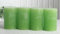 CandleCorner Rustik-Kerzen: 4x Rustik-Stumpenkerze, 8 x 5 cm Ø, Apfelgrün