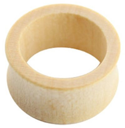 eeddoo Flesh Tunnel Holz Weiß Ahorn 5 mm
