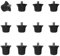55 Sport Classic Nylon SG Replacement Football Studs - 12 Pack (13/16mm) - Black