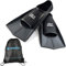 Aqua Speed Trainingsflossen + Ultrapower Rucksack | Schwimmflossen | Kurzflossen | Farbe: silber/26 Größe: 31/32