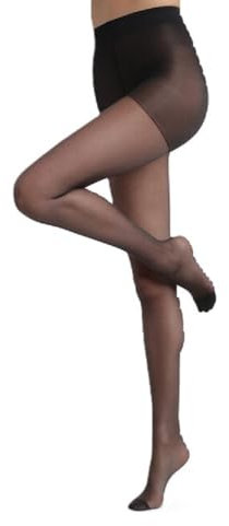 DIM Collant Femme Diam's Voile Galbé 22D x3, Noir, M