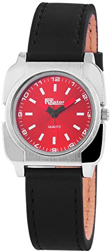 Raptor Damen-Uhr Echtleder Armbanduhr Analog Quarz RA10094