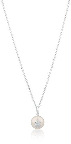 TOUS Halskette aus Sterlingsilber für Damen mit Bären- und Perlenmotiv 1cm, 45cm lang, zeitlos und vielseitig, Icon Pearl Kollektion