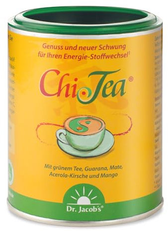 Chi-Tea 180 g Dose I Mit Grün- u. Matetee sowie grünem Kaffee I 12 wertvolle Pflanzenauszüge I Magnesium und Vitamine I Vegan, 72 Tassen