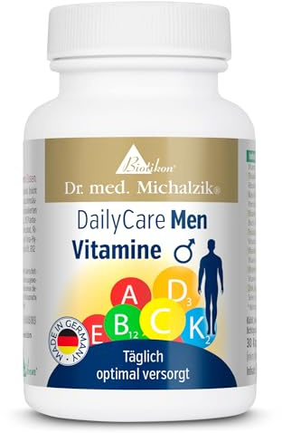 DailyCare Men Vitamine Dr. med. Michalzik, alle wichtigen bioaktiven Pflanzenstoffe und Vitamine ohne Zusatzstoffe von BIOTIKON®