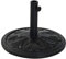 Outsunny Pied de Parasol Rond Base de lestage Ø 48 x 34H cm Ciment HDPE Motif Fleurs de lys Poids Net 13 Kg Noir