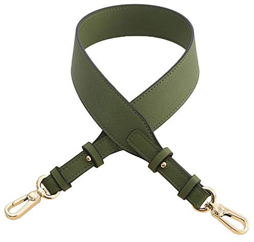 MoreChioce Leder Taschengurt,Mode Damen Taschengurt Verstellbar Schultergurt Bunt Tragegurt für Handtaschen,Olivgrün