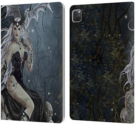 Head Case Designs Offizielle Nene Thomas Verrückte Königin Der Schädel Drachen Gotisch Leder Brieftaschen Handyhülle Hülle Huelle kompatibel mit Apple iPad Pro 11 2020/2021 / 2022