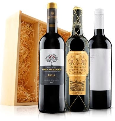 Virgin Wines - Classic Rioja Trio in Wooden Gift Box – 3 Bottles (75cl) – Full-Bodied Spanish Red Wine