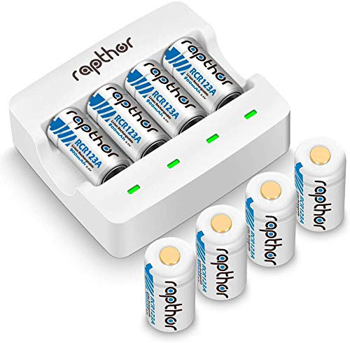 Rapthor Rechargeable Battery for Arlo Wireless Security Camera Flashlight Smoke Detector Photo Printer Smart Sensor Alarm System 8 Pack 900mAh with Charger