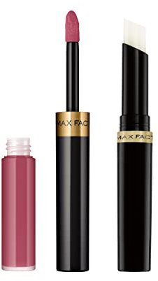 Max Factor Lipfinity Lip Colour Rossetto a Lunga Durata 2 in 1 con Finish Lucido, Rossetto Liquido e Balsamo Idratante per Labbra Morbide e Lucenti - 055 Sweet, 2,3 ml + 1,9 g